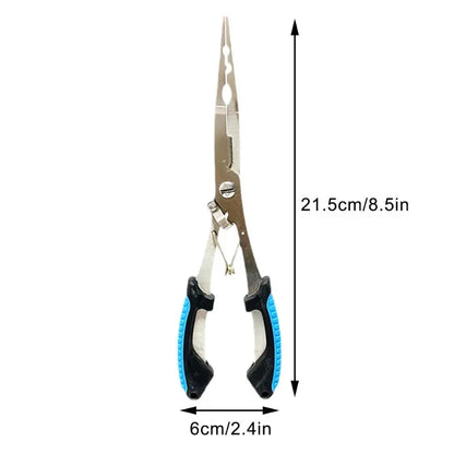1Pc 21.5Cm Stainless Steel Fishing Pliers Multifunctional Fishing Scissors Fishing Accessories Fishing Pliers Gripper