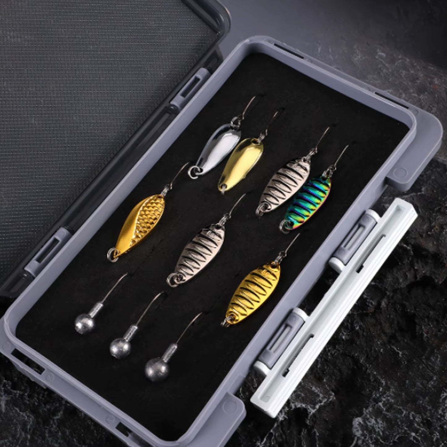 Fishing Tackles Baits Storage Case Translucent Protective Storage Box for Fishing Lures Spoons Fishhook