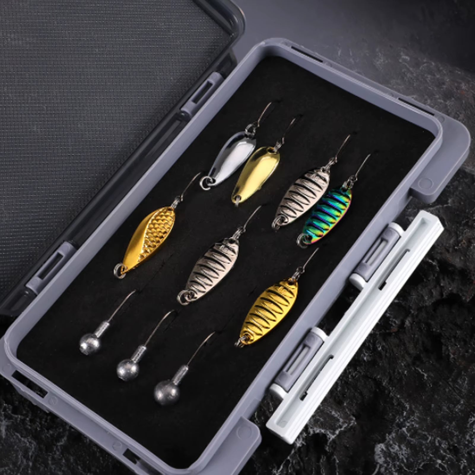Fishing Tackles Baits Storage Case Translucent Protective Storage Box for Fishing Lures Spoons Fishhook