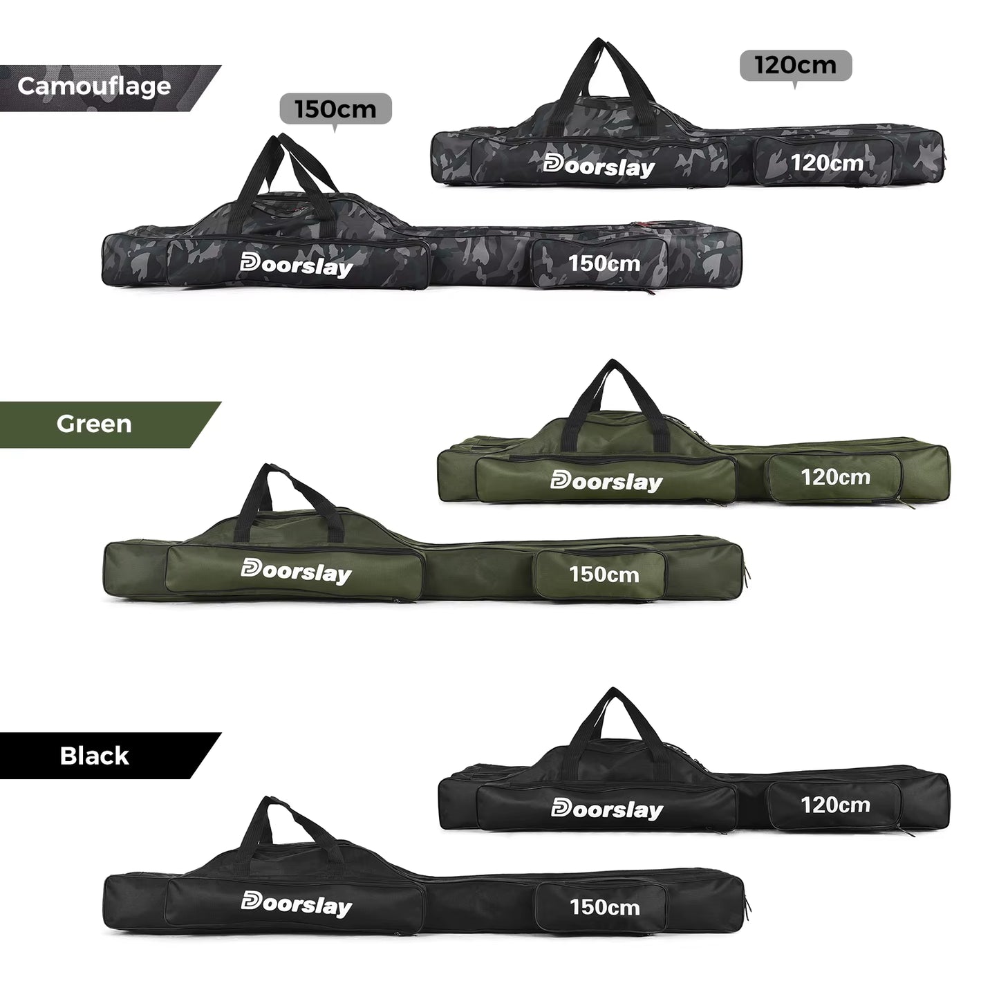 Fishing Pole Bag 3 Layers Fishing Pole Bag Portable Folding Fishing Rod Storage Bag for Fishing Camping Hiking Fishing Rod Bag