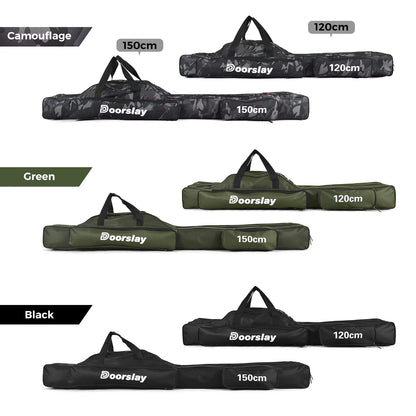 Fishing Pole Bag 3 Layers Fishing Pole Bag Portable Folding Fishing Rod Storage Bag for Fishing Camping Hiking Fishing Rod Bag