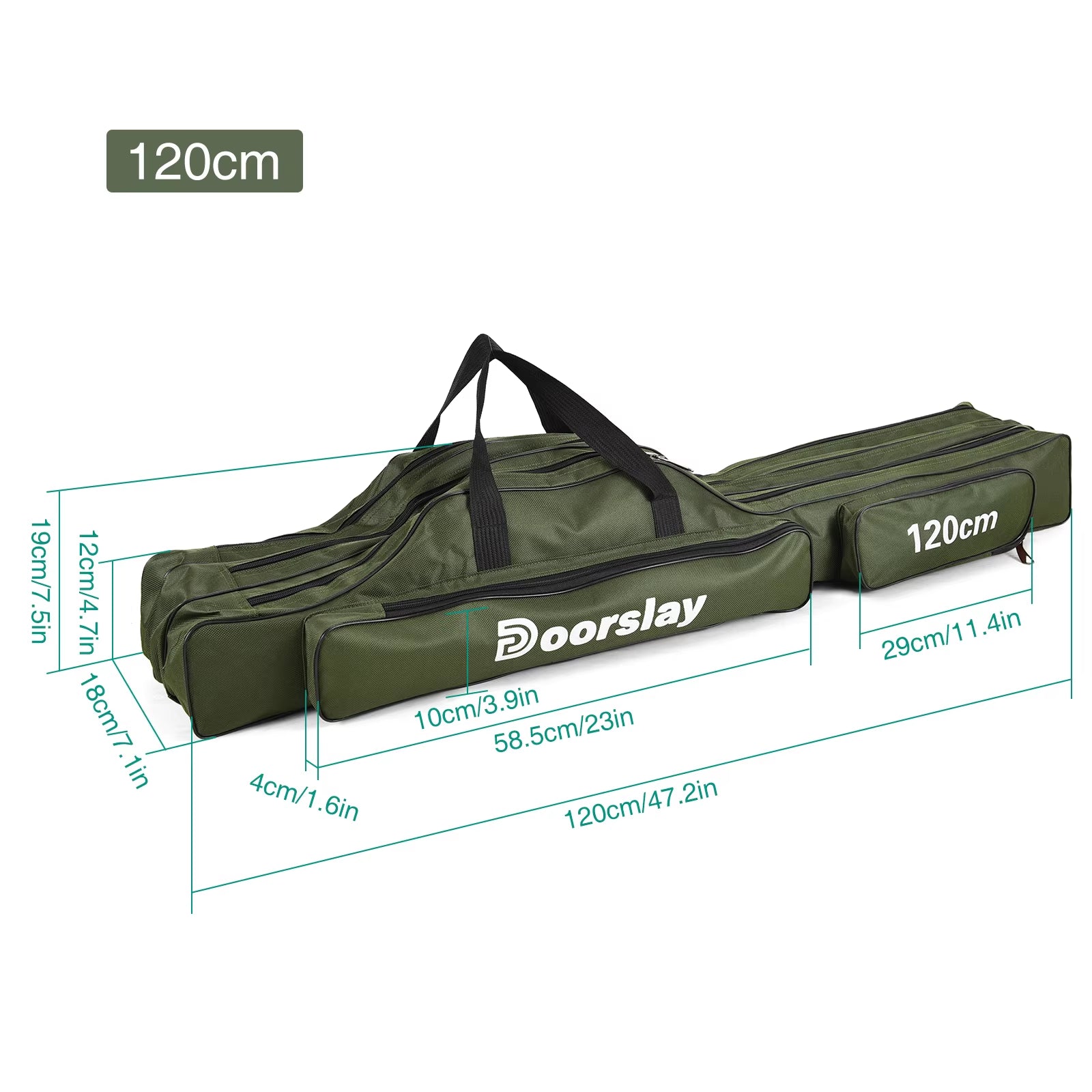 Fishing Pole Bag 3 Layers Fishing Pole Bag Portable Folding Fishing Rod Storage Bag for Fishing Camping Hiking Fishing Rod Bag