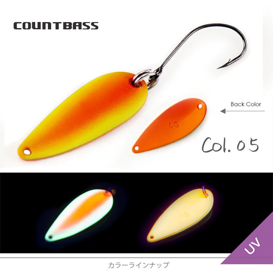 Trout Spoons Size 2.4G and 4G Fishing Lures Casting Metal Baits for Salmon Pike Bass Brass Material