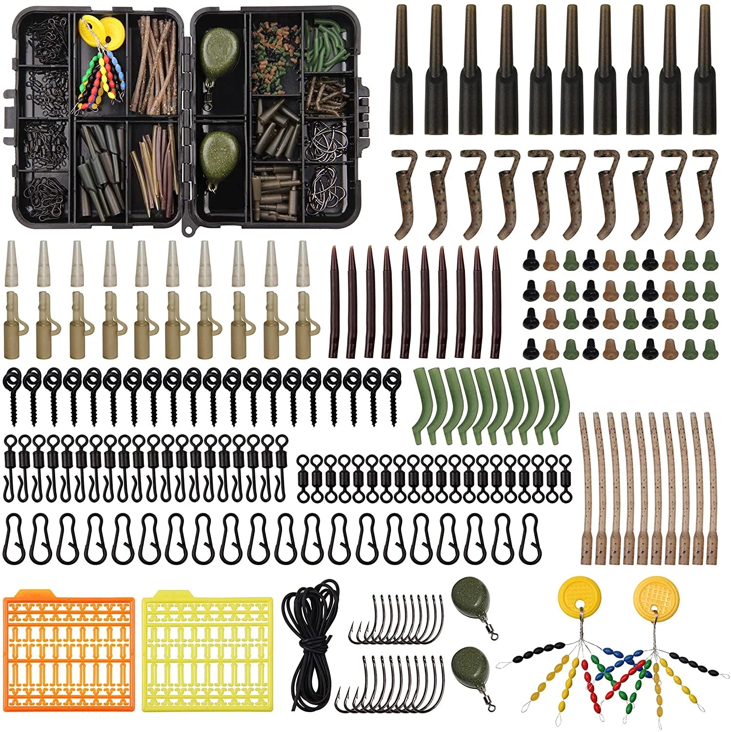 Carp Fishing Tackle Kit Carp Fishing Equipment, 217Pcs Carp Fishing Bait Fishing Gear