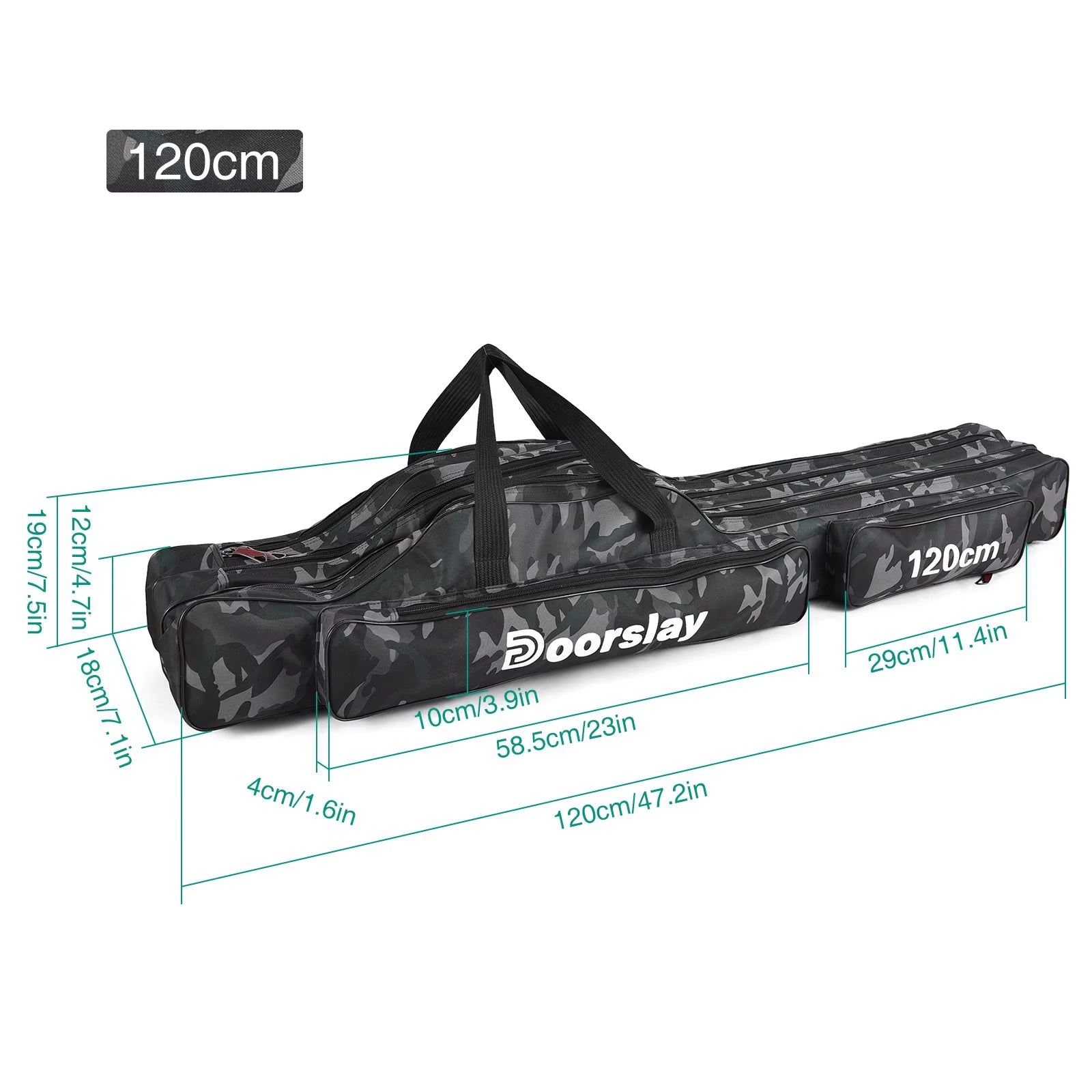 Fishing Pole Bag 3 Layers Fishing Pole Bag Portable Folding Fishing Rod Storage Bag for Fishing Camping Hiking Fishing Rod Bag