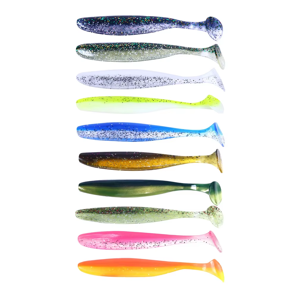 Hengjia 6/10Pcs Soft Shad Lures Paddle Tail Silicone Bait 5Cm 1.2G / 7Cm 2.2G Sea Fishing Swimbait Wobbler Artificial Tackle