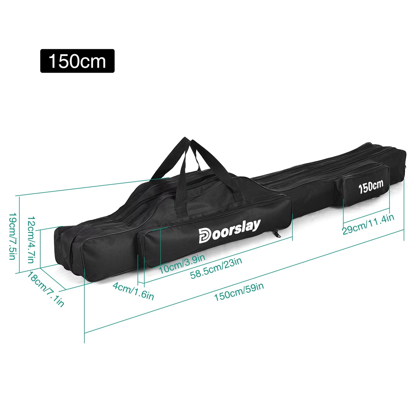 Fishing Pole Bag 3 Layers Fishing Pole Bag Portable Folding Fishing Rod Storage Bag for Fishing Camping Hiking Fishing Rod Bag
