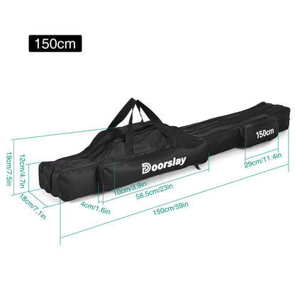 Fishing Pole Bag 3 Layers Fishing Pole Bag Portable Folding Fishing Rod Storage Bag for Fishing Camping Hiking Fishing Rod Bag