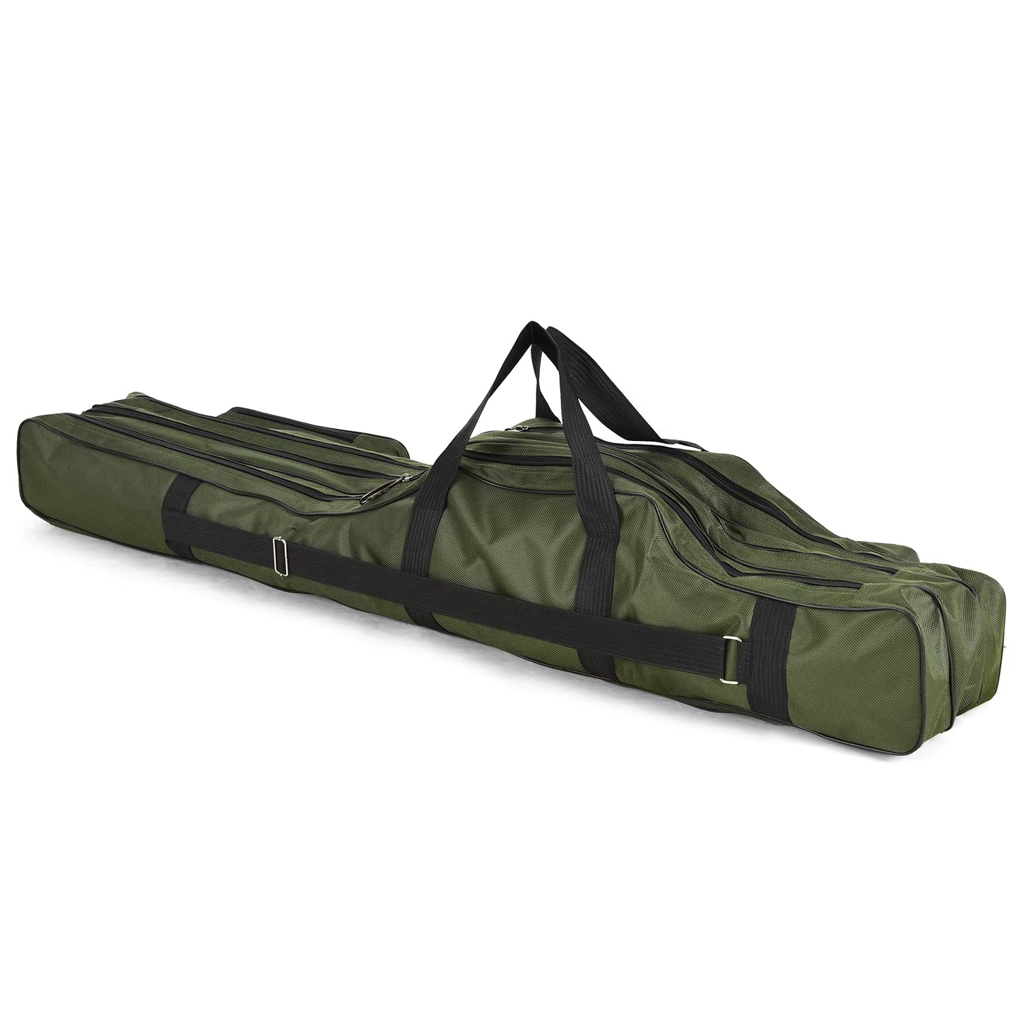 Fishing Pole Bag 3 Layers Fishing Pole Bag Portable Folding Fishing Rod Storage Bag for Fishing Camping Hiking Fishing Rod Bag