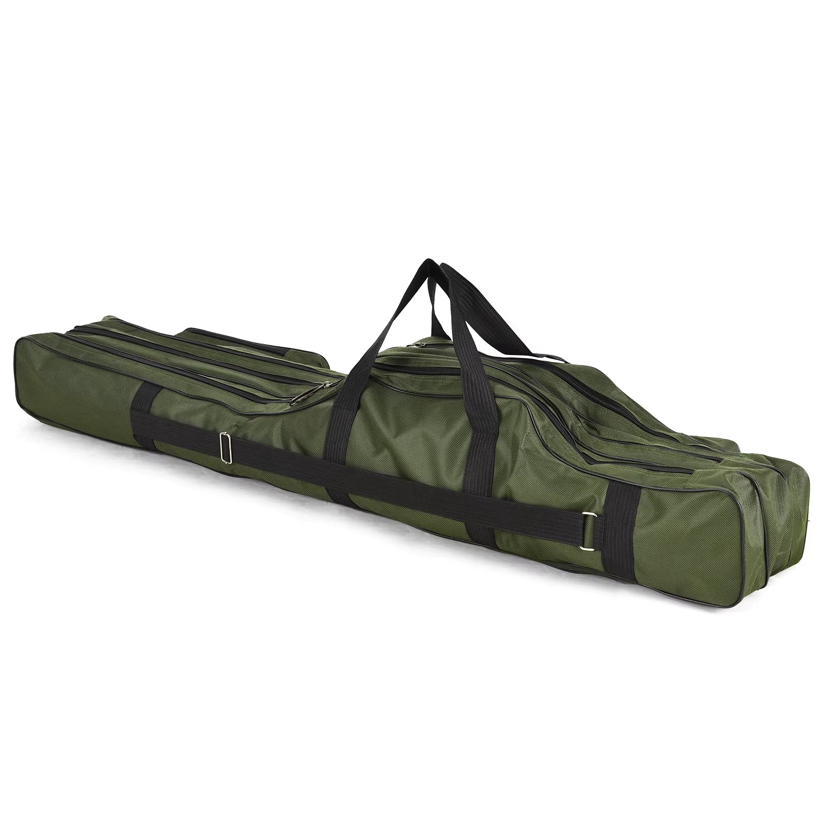 Fishing Pole Bag 3 Layers Fishing Pole Bag Portable Folding Fishing Rod Storage Bag for Fishing Camping Hiking Fishing Rod Bag