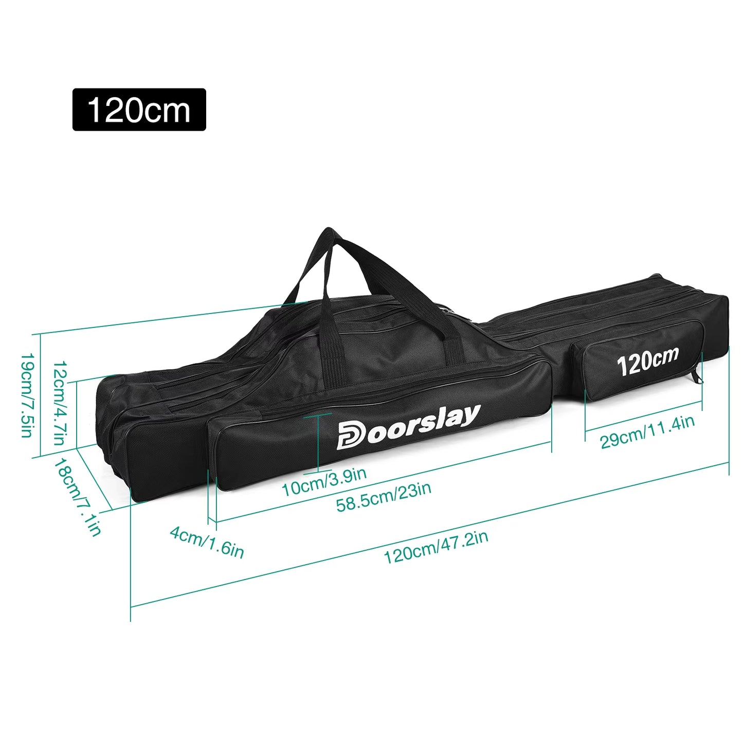 Fishing Pole Bag 3 Layers Fishing Pole Bag Portable Folding Fishing Rod Storage Bag for Fishing Camping Hiking Fishing Rod Bag